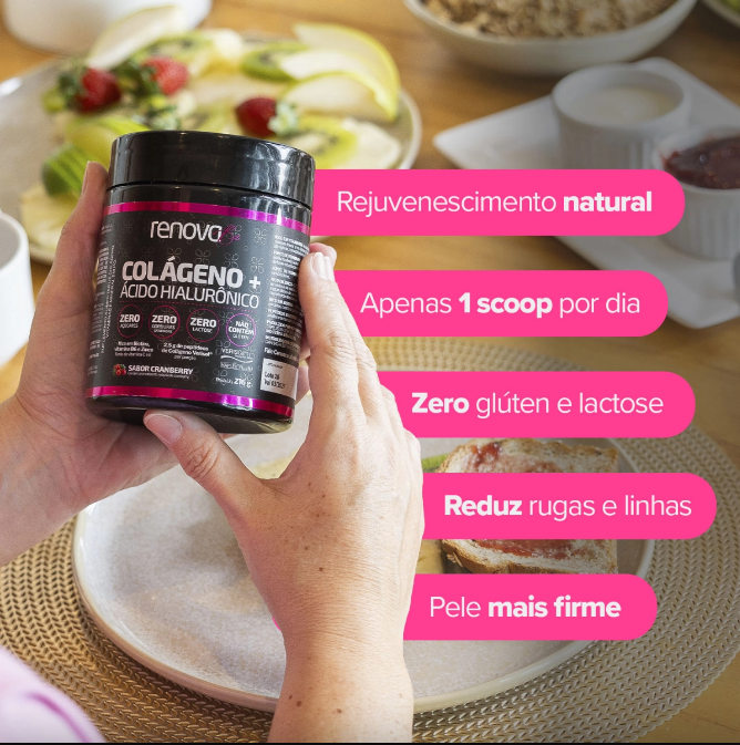 4 Colágeno Verisol® + 2 Creme Facial + 1 Retinol + 1 Balm de dores
