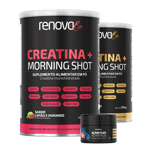2 Creatina Morning Shot + 1 Balm de Dores